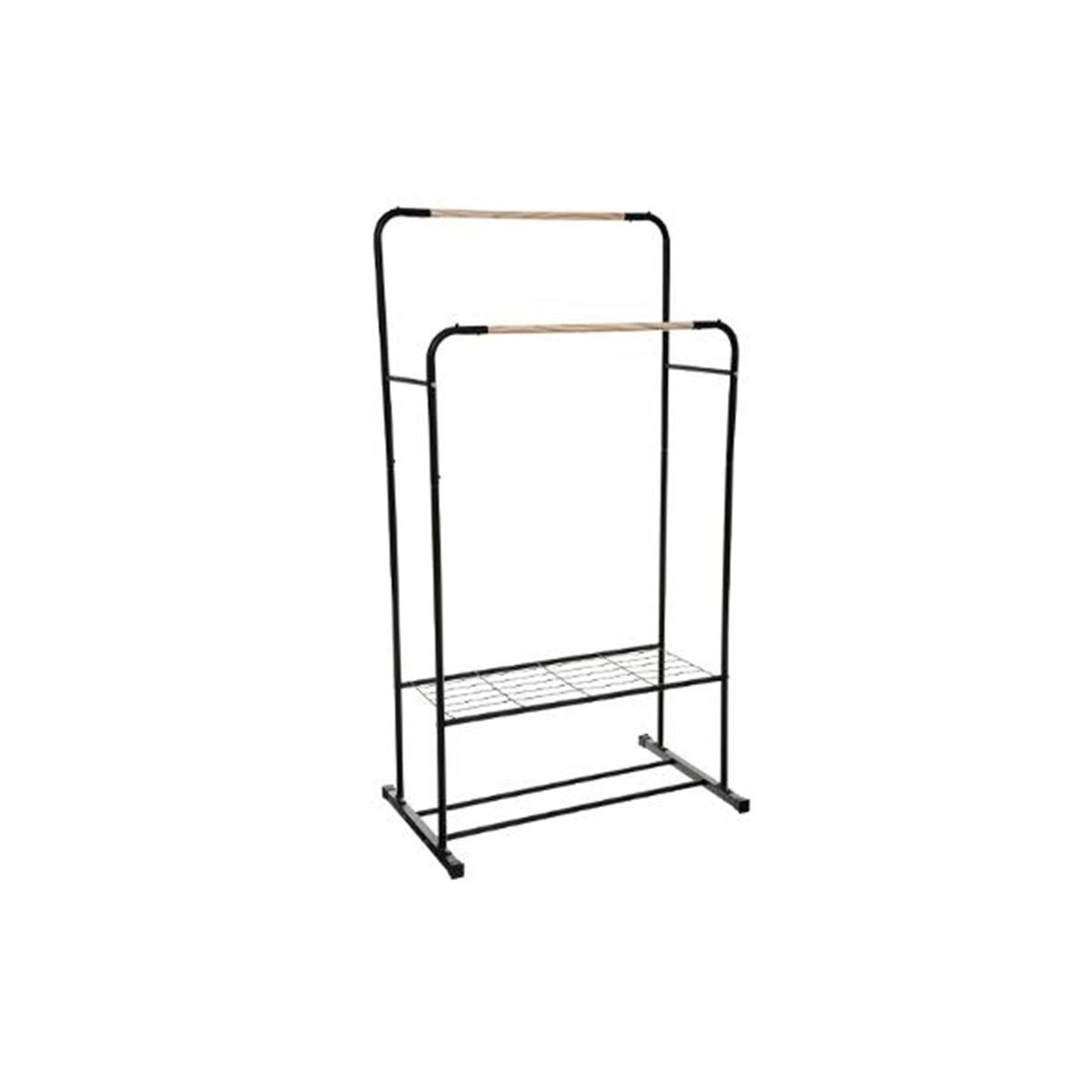 Portant à vêtements double Artemis noir pour organiser votre dressing