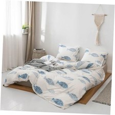 Nautical Duvet Cover 3 Pieces Soft Lightweight Microfiber Duvet Cover King Fish