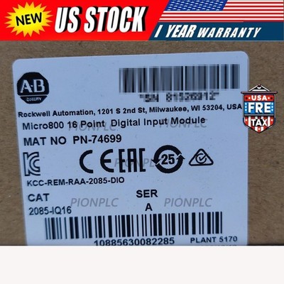 NEW ~ Allen-Bradley  2085-IQ16 Micro800 16 Point Digital Input Module 2085IQ16