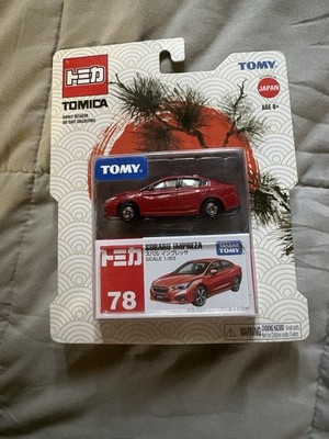 Tomica TOMY Subaru Impreza 1/63 Red Diecast Car #78 Contemporary Toy Vehicle
