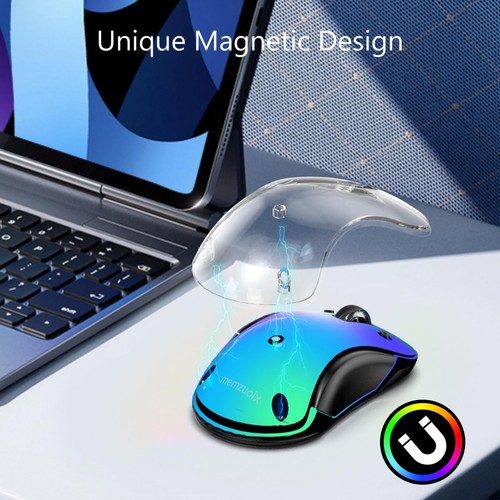 2.4G LED Wireless Mouse, Rechargeable Ergonomic Mouse with Detachable Cover, - Afbeelding 7 van 9
