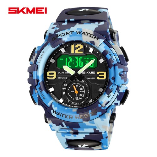 SKMEI Men Sport Watch Camouflage Wristwatch Fashion Dual Time Digital LED Watch - Picture 25 of 29
