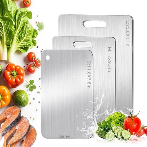 Titanium Cutting Board Set Of 3, Stainless Steel Cutting Boards, Non Toxic, Food - Picture 12 of 12