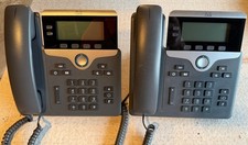 Lot of 2 Cisco CP-7821 IP Phone CP-7821-K9 PoE w/ Handset Stand SIP Business
