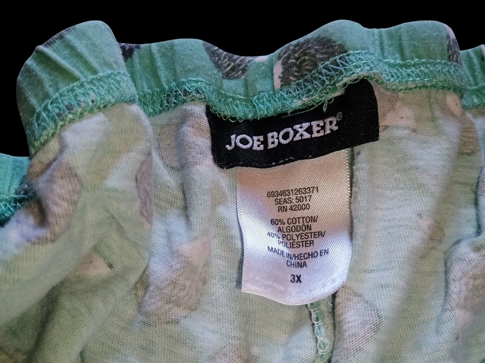 Pantalones cortos boxer para dormir Joe para mujer 3X estampado de puercoespines fondo verde menta algodón Foto 2 de 4