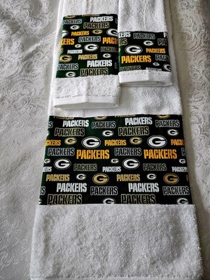 Green Bay Packers 3 Piece Bath Towel Set  Handmade   GREAT GIFT!!!