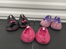 Build a Bear Shoe Lot of 3 Pairs of Shoes Glittery