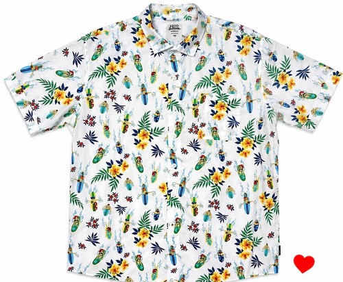 Izod Saltwater Performance Men's Button Up Shirt Short Sleeve Shirt 2XL
