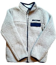 Columbia Jacket Girls Medium 10 Blue Fluffy Fleece Sherpa Mountain Side Full Zip