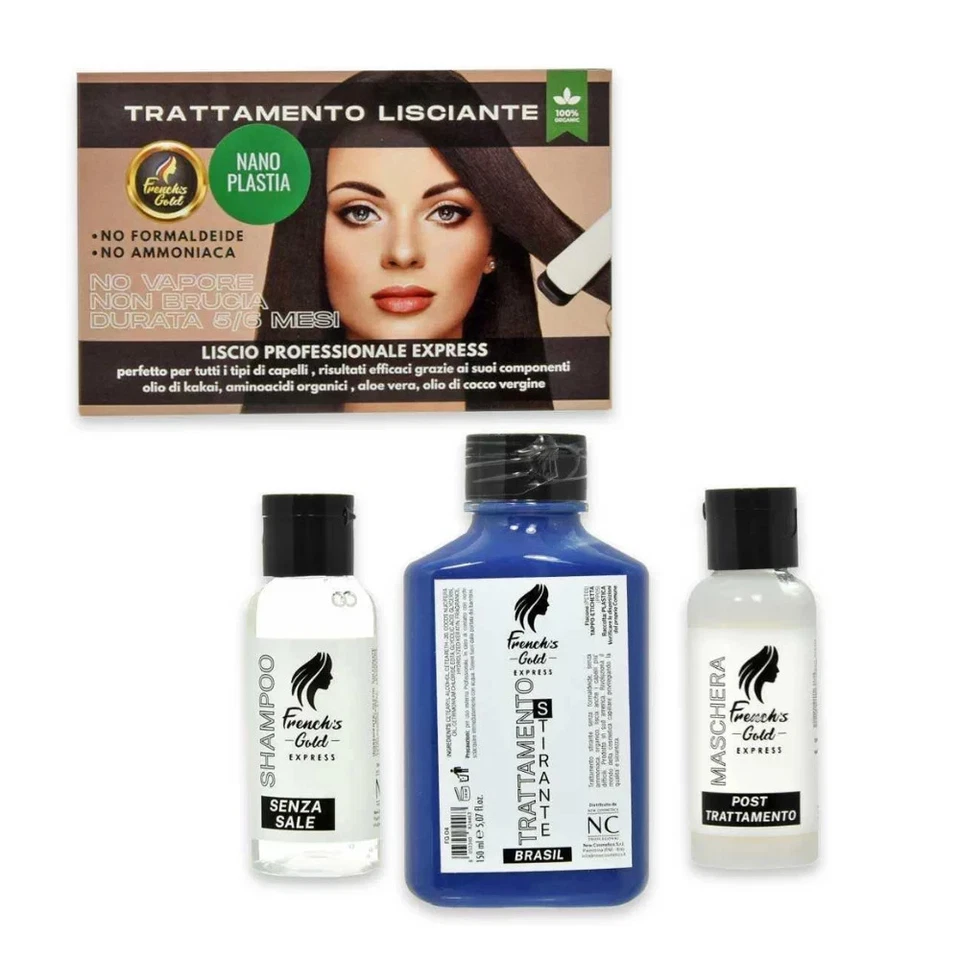 NEW COSMETICS French's Gold Trattamento Lisciante NanoPlastia Lisciatura Professionale
