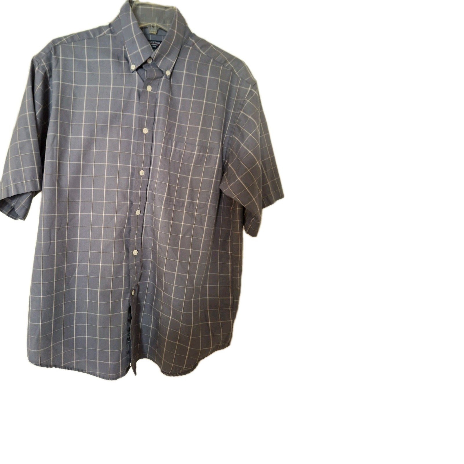 Roundtree and Yorke L Easy Care Button Up Men's Short Sleeve Cotton Poly Shirt