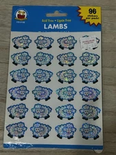 Vintage Carson Dellosa glitter prismatic Easter lambs Unopened Package 
