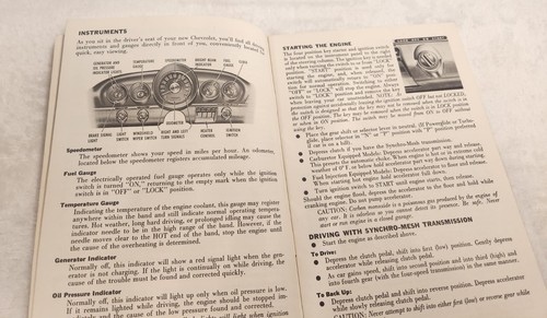 Guida alla tua nuova Chevrolet 1959 manuale proprietario vintage retrò da collezione - Foto 5 di 10