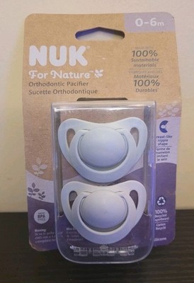 NUK for Nature Genius Sustainable Pacifier Size 1 Neutral (0-6 Months) Set of 2