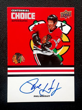 PHIL HOUSLEY 2025-26 UD CHICAGO BLACKHAWKS CENTENNIAL CHOICE AUTOGRAPHS    77584