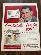 1953 Chesterfield King Size Cigarettes Print Ad Jack Webb Dragnet Smoking L&M
