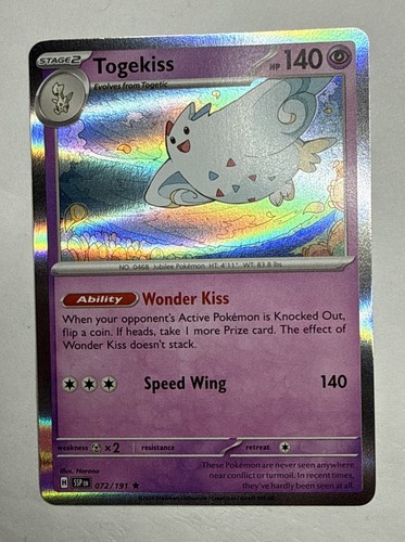 Togekiss 72/191 Surging Sparks Holo Rare Pokemon
