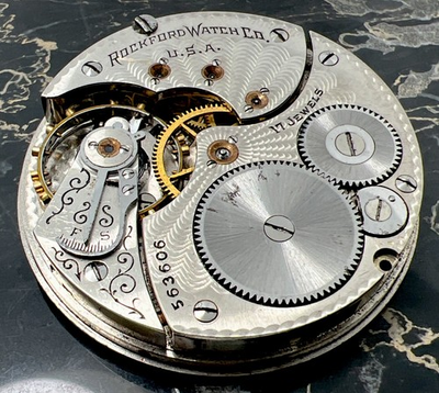 #ad #ad 1900 Rockford 16s 17j Grade 570 Model 3 Pocket Watch Movement Parts Repair Ticks $94.99