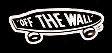VANS OFF THE WALL STICKER VINTAGE SKATEBOARD 5" INCH LONG GLOSSY