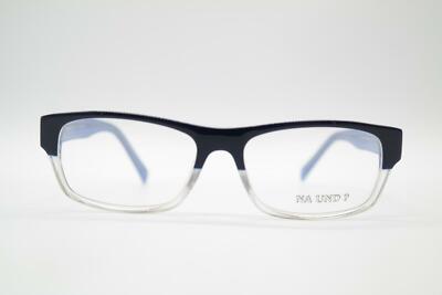 Vintage Marion Ramm 31F134 Blue Transparent White Oval Glasses Frame NOS