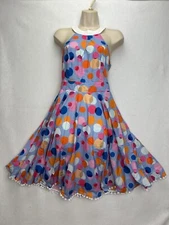 NWT Smak Parlour Collection- Unique Vintage Multicolor Polka Dot Dress Halter