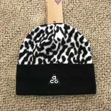 Nike ACG Beanie Hat Fleece Black White CT2404-100 One Size Women's Adult Unisex