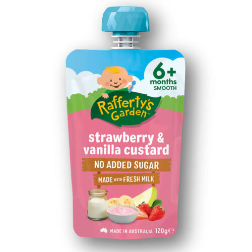 Raffertys Garden 6+ Months Strawberry & Vanilla Custard 120g - Picture 1 of 1