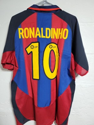 Legendary Barcelona 03/04 Jersey - Ronaldinho #10 + Free Gift