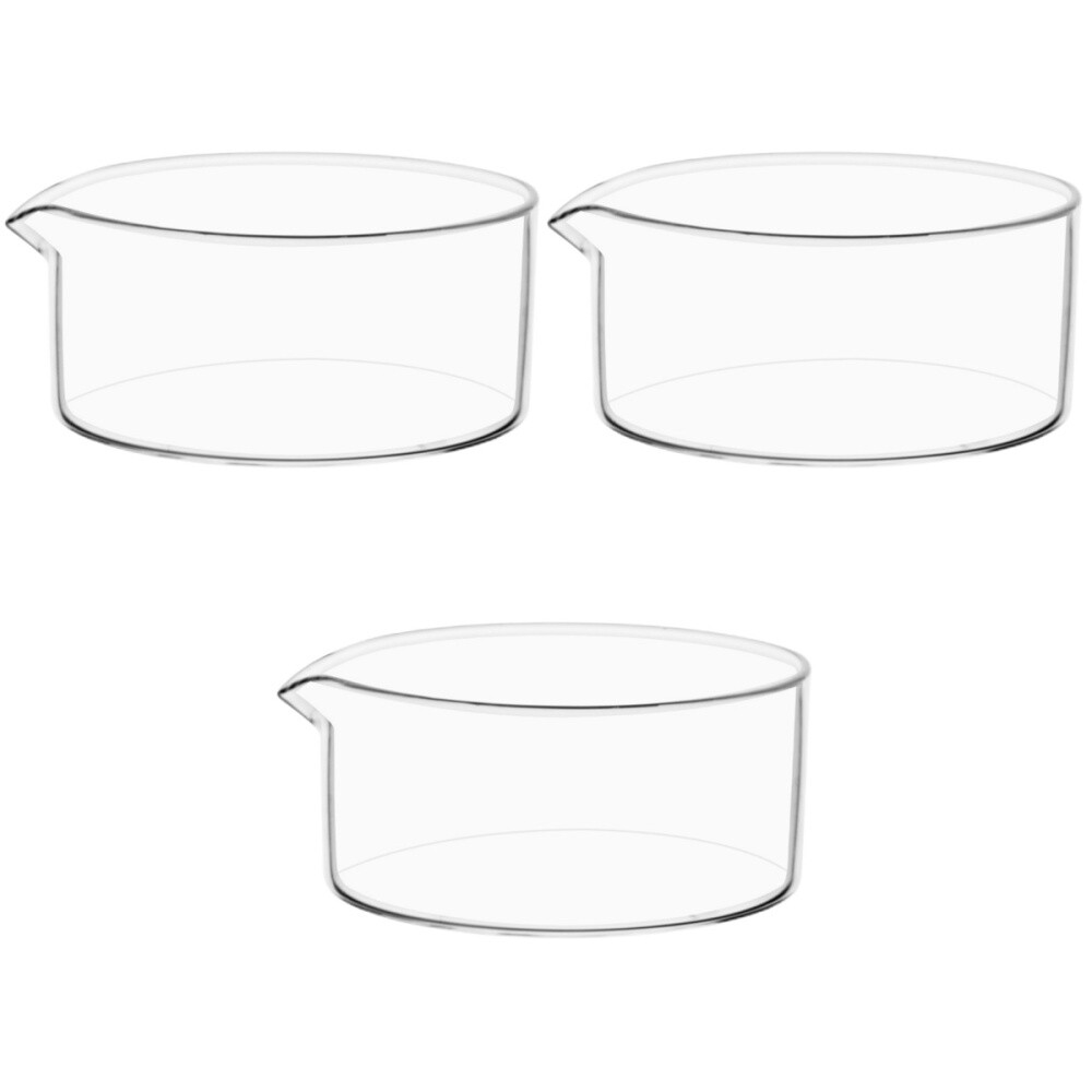 3 Pieces Glass Crystallization Dish Lab Accessory Laboratory Supplies