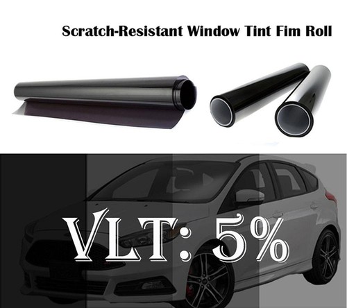 Car Window Tint Film Tinting Black UV Protection Sticker Decal Accessories 5% - Picture 6 of 10