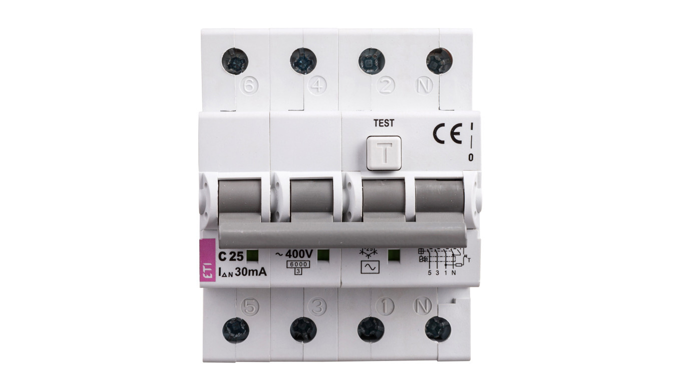 Residual current circuit breaker 4P 25A C 0.03A type AC KZS-4M 002174026 /T2UK