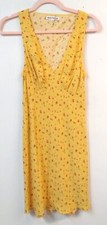 Reformation WM Med Yellow Floral Bias Cut Sleeveless Sundress Coquette Cottage