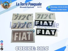ADESIVI DECALCOMANIA TRATTORE FIAT 312C