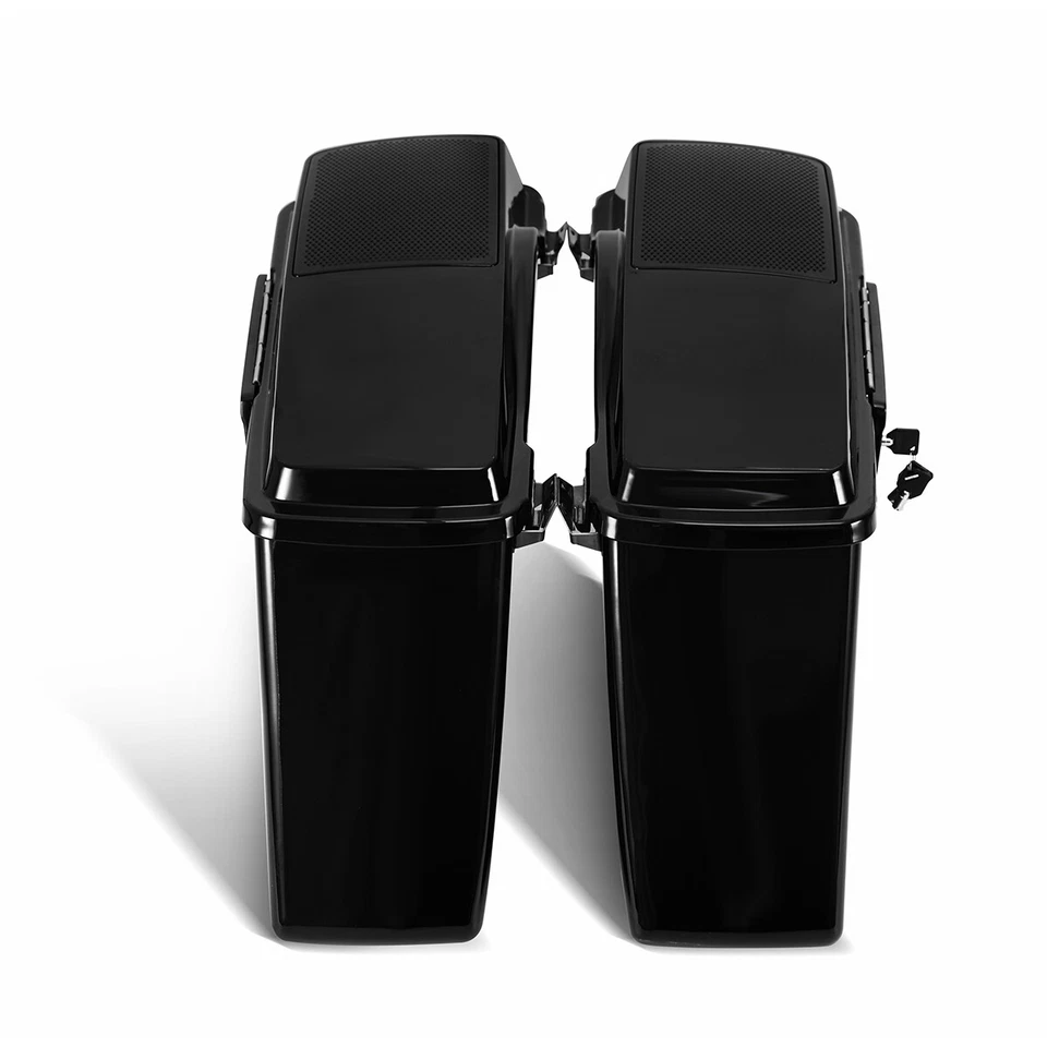 Hard Saddlebags w/ 6x9" Speaker Lid Fit For Harley Touring Road King 1994-2013 - Image 2 of 4