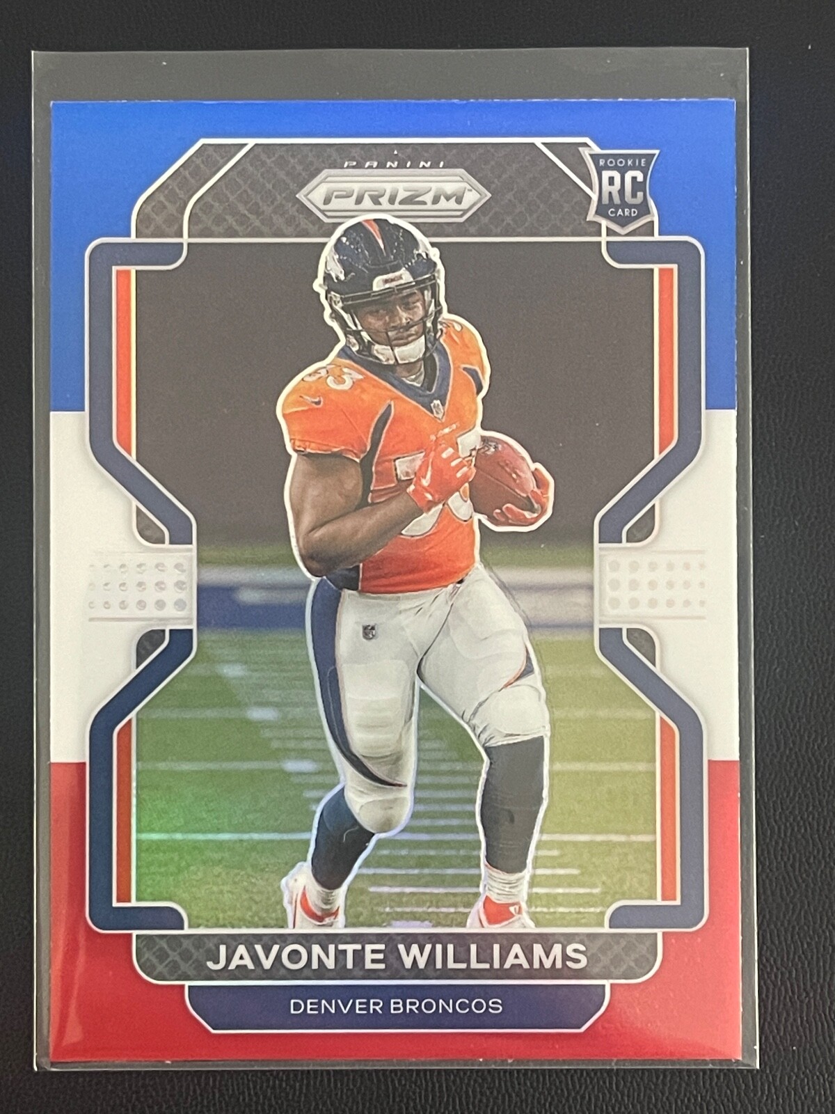 2021 Panini Prizm Javonte Williams Red White Blue RC Denver Broncos Rookie 345