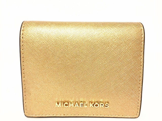 michael kors pale gold wallet