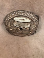 Siskiyou Buckle Co Belt Buckle Electrician 1992 Number E-6