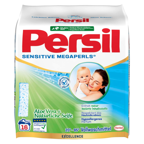 6 x 16 WL = 96 WL Persil Sensitive Megaperls détergent propre en profondeur aloe vera - Photo 4 sur 9