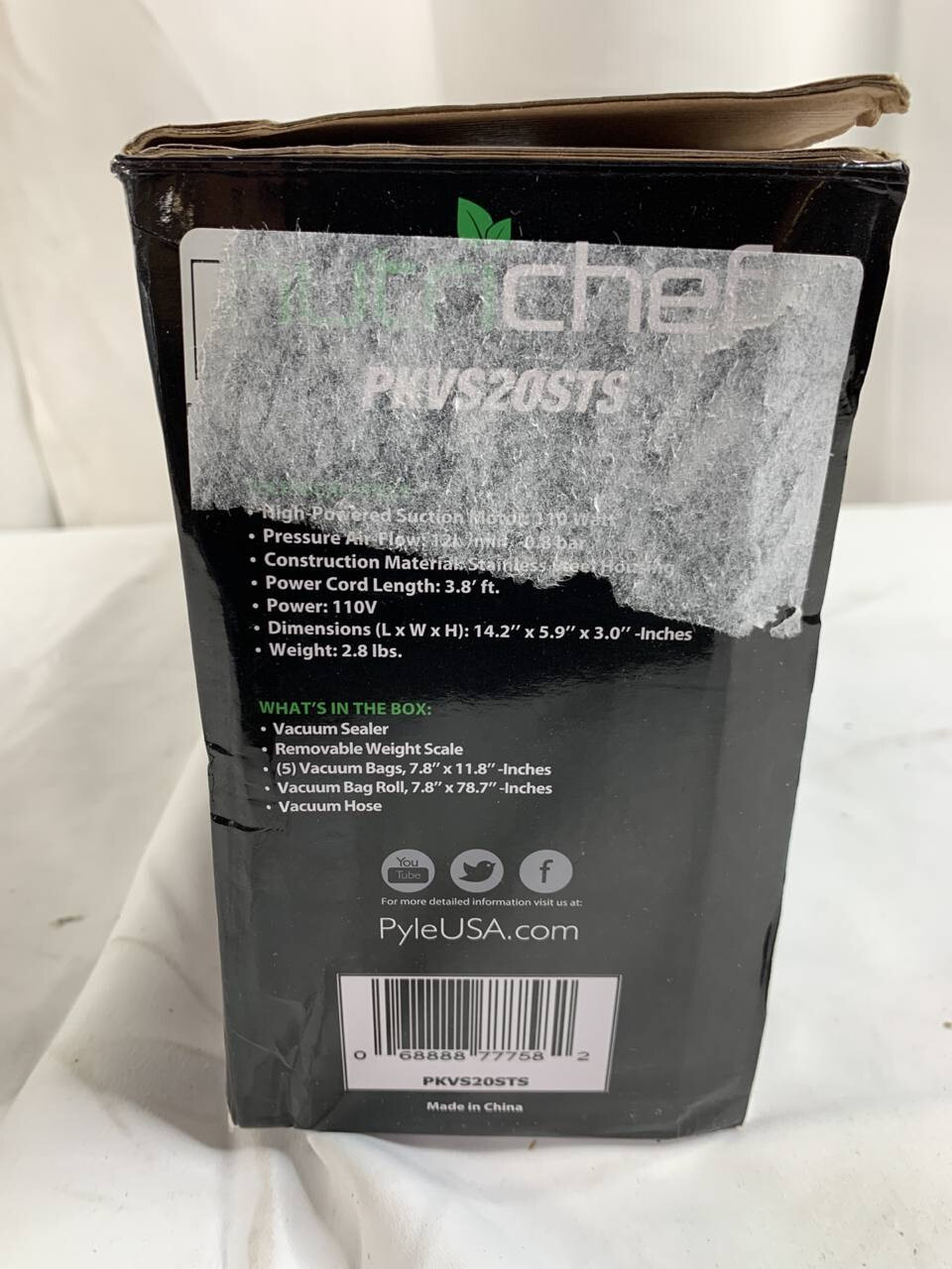 NutriChef PKVS20STS Vacuum Sealer System Preservation Dry Moist Food 12