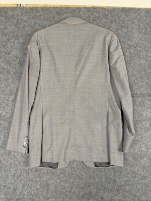 EIDOS Napoli Wool Blazer Mens 44R Gray Sport Coat Jacket Read