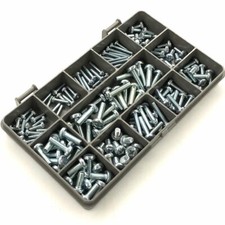 135 ASSORTED PIECE ZINC M3 M4 M5 POZI PAN MACHINE SCREWS BOLT METRIC BZP KIT