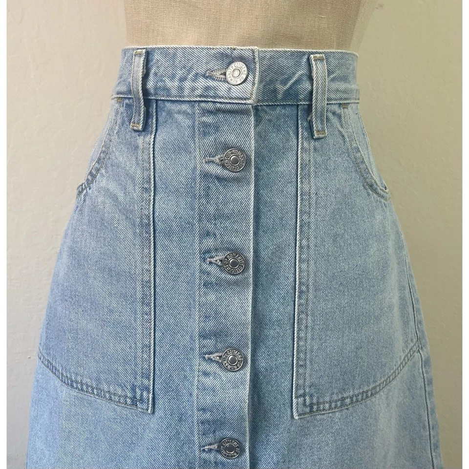 Falda midi denim Citizens Of Humanity Anouk para mujer talla 27 Foto 2 de 4