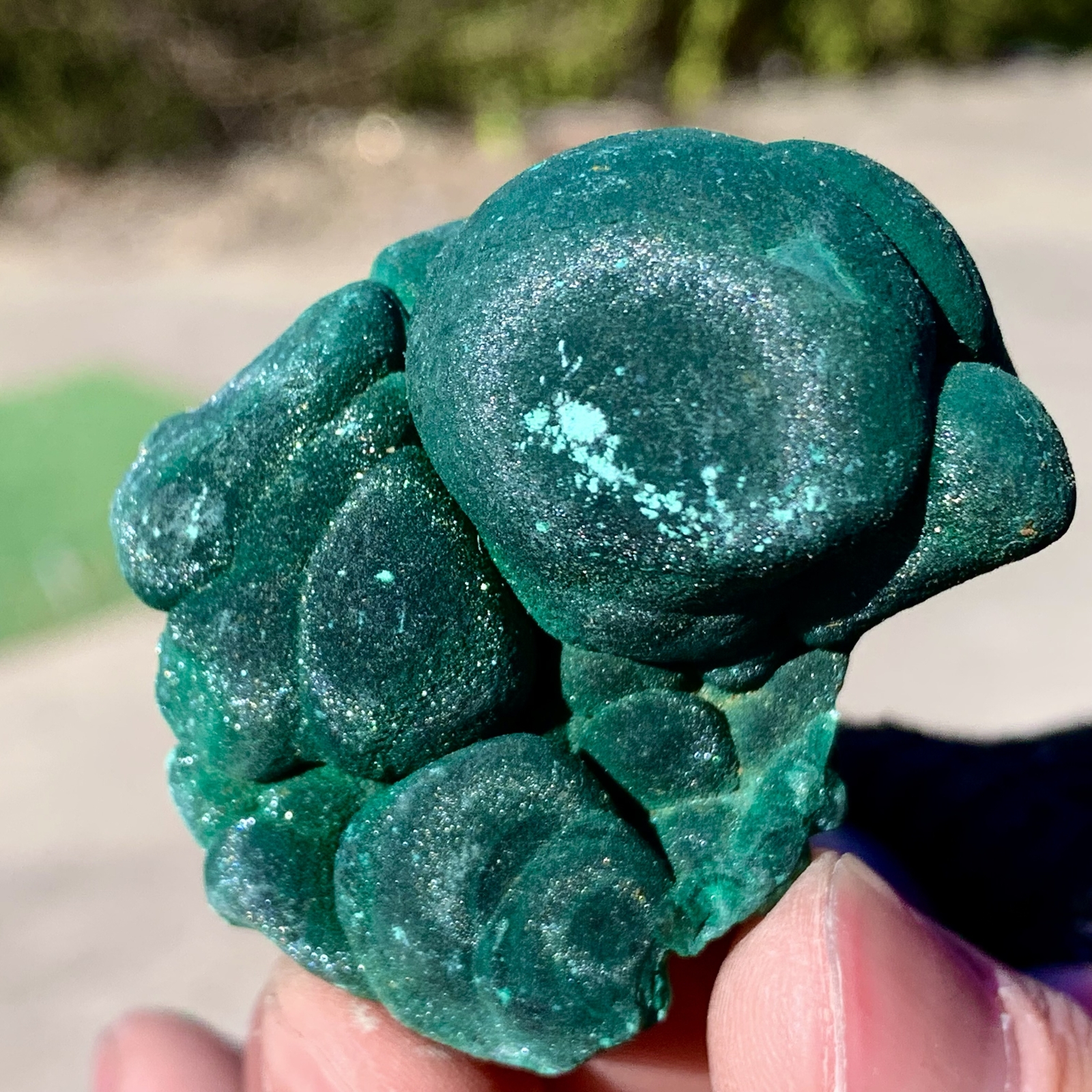 93G Natural Velvet Malachite Cat Eye Cluster Rough Mineral Specimen