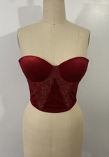 Victorias Secret Christmas Corset Velvet 36C