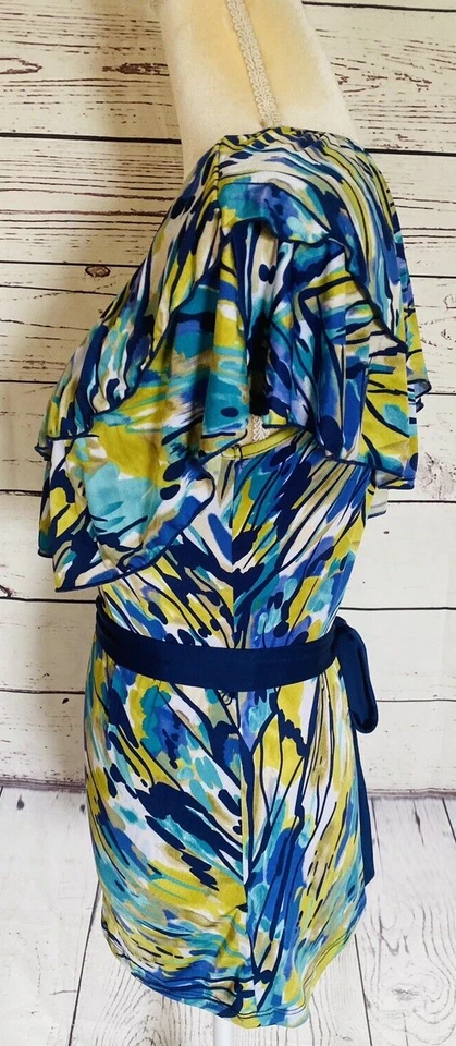 Women’s Large J Blouse HeartSoul One Spaghetti Strap One Flutter Sleeve Tie Back - Image 4 of 4