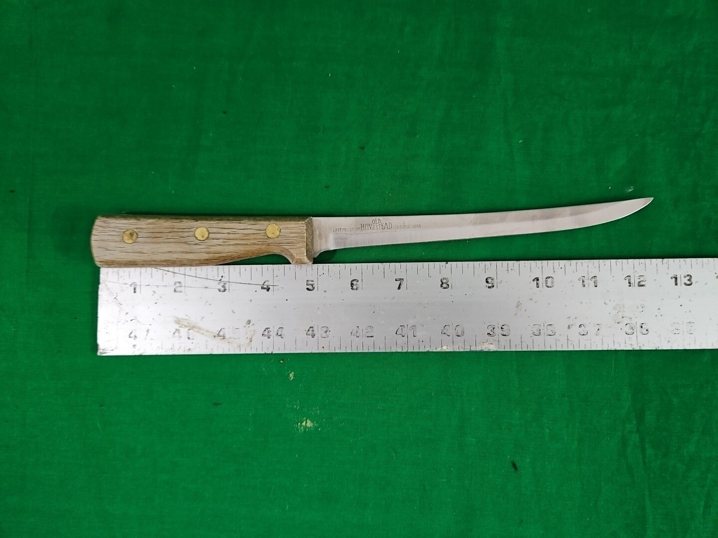 Old Homestead Cutlery Stainless Japan 7.5" Blade Filet Knife Full Tang 