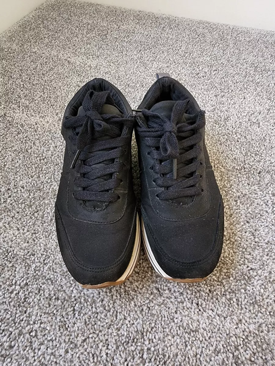 Zara platform sneakers black sales