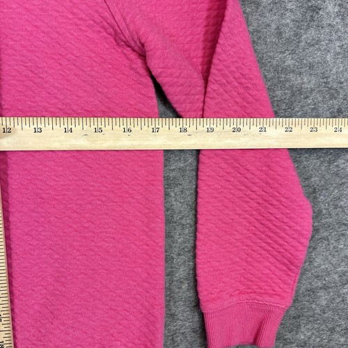 Vineyard Vines Jacket Girls Large 14 Pink Quilted Quarter Zip Pullover Sweater - Picture 18 of 21