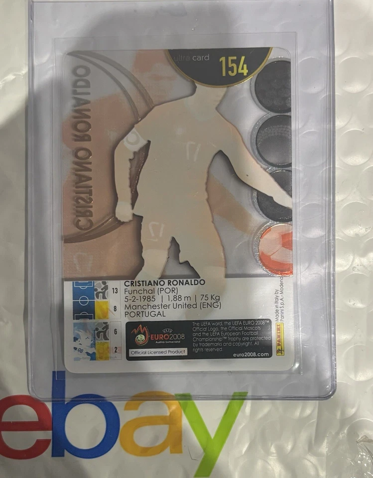 2008 帕尼尼欧足联欧洲杯 2008 克里斯蒂亚诺·罗纳尔多 #154 葡萄牙 — 第 2/2 张图片