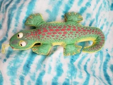 Vintage Rhode Island Novelty Lizard Plush Stuffed Animal Iguana Gecko 10 in Long